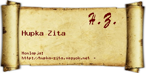 Hupka Zita névjegykártya